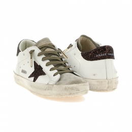 26SS 여성 슈퍼스타 글리터 스타 앤 힐 밀크/브라운 GWF00101 F008122 12386