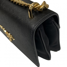 ◆당일◆25FW 금장로고 테수토 사피아노 체인백 블랙 1BD144 ZMY F0632