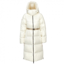 ◆당일◆24FW 레미에 LEMIE 로고 패치 롱 패딩자켓 크림 VDDJ31146K0001 CRL