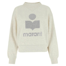 ◆당일◆23FW 모비 MOBY 글리터 로고 기모 맨투맨 에크루 SW0003FA A1M77E 23EC