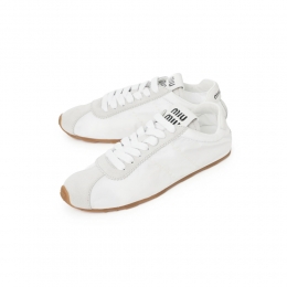 ◆당일◆26SS 로고 플룸 스니커즈 화이트 5E114E D7C F0009