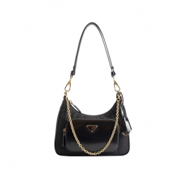 ◆당일◆25FW SACCA 삼각 로고 리나일론 미니 크로스&숄더백 블랙 1BC198 R789 F0002