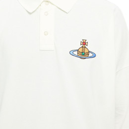 ◆당일◆24FW ORB 로고 자수 롱슬리브 카라 티셔츠 화이트 2H01000L J0009 A407