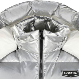 ◆당일◆EPIPOLI SILVER 로고 패치 후드 패딩 조끼 실버 VDDV25235K0001 SIL