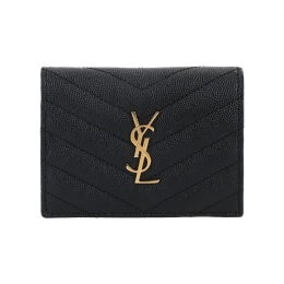 ◆당일◆26SS 금장 모노그램 플랩 코인 반지갑 블랙 668290 BOWA1 1000