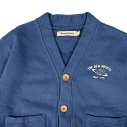 ◆키즈◆24FW 키즈 로고 가디건 블루스틸 SATURNO CARDIGAN BLUE STEEL