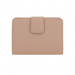 ◆당일◆25FW 사피아노 삼각로고 플랩 반지갑 핑크베이지 1ML018 QHH F0236