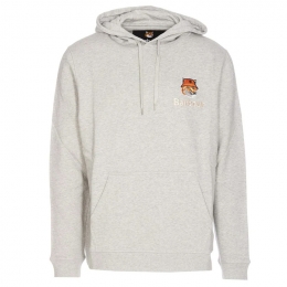 ◆당일◆23FW 바버 X 메종키츠네 폭스 기모 후드티 그레이 MOL0569 GY52