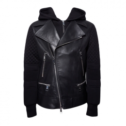 ◆14주년◆후드 바이커 자켓 블랙 PBSP75C C3214 01