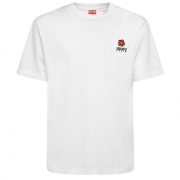 ◆당일◆24SS 보크 플라워 로고 자수 티셔츠 화이트 5TS412 4SG 01