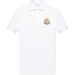 ◆당일◆24FW 로고 패치 폴로 티셔츠 화이트 8A000 05 89A16 00A