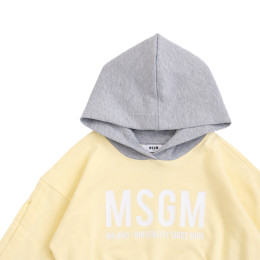 키즈 로고 프린팅 투톤 크롭 후드티 레몬에이드/그레이 S6MSJGHS025 MS078