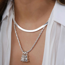 ◆당일◆22FW 로프 체인 넥클리스 실버 SILVER ROPE CHAIN
