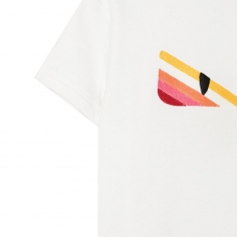 ◆키즈◆23SS 키즈 백 버그 원피스 화이트/핑크 JFB381 AEY5 F0TU9