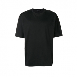 ◆14주년◆소매 로고 자수 라운드 티셔츠 블랙 DY7182