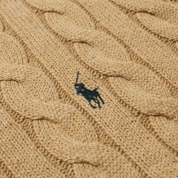 26SS 포니 자수 케이블 니트 브라운 710775885 014