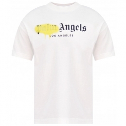 ◆12주년◆스프레이 로고 프린팅 티셔츠 화이트 PMAA001S21JER024 0118