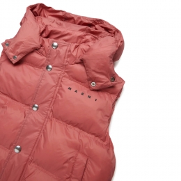 ◆키즈◆키즈 로고 후드 패딩 조끼 모브핑크 M01539 M00LY 0M350