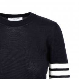 ◆당일◆26SS 사선완장 풀오버 릴렉스핏 니트 네이비 FKA280A Y1014 415