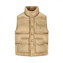 ◆당일◆25FW 트리오페 패치 포켓 나일론 패딩 조끼 베이지 RV0QO0C66 02BG