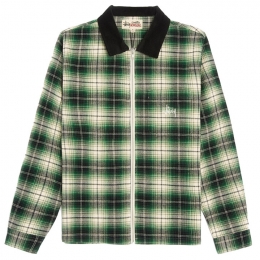 ◆당일◆22SS 코듀로이 프랭크 체크 셔츠자켓 블랙/그린 1110209 BLACK