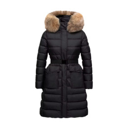 ◆당일◆25FW KHLOESSE 벨티드 후드퍼 롱 패딩자켓 블랙 1C000 13 53A5E 99M