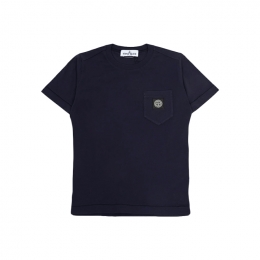 ◆키즈◆키즈 로고 패치 포켓 반팔 티셔츠 네이비 K1S16 2100004 S0047 V0020