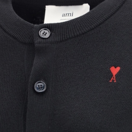 ◆당일◆26SS 스몰 하트 로고 여성 라운드넥 가디건 블랙 FKC361  001 009