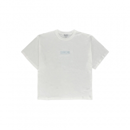 여성 로고 패치 티셔츠 아이보리 6SBM23TEEG 013