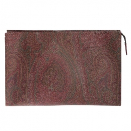 ◆당일◆23FW 디테일 페이즐리 클러치백 브라운 00053 8007 600