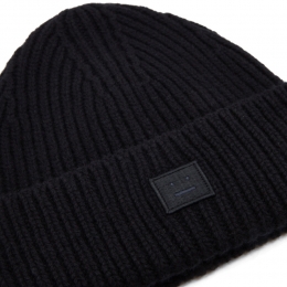 ◆키즈◆24FW 키즈 페이스 패치 울 비니 블랙 D40006 900