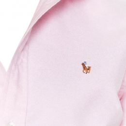 ◆당일◆25FW 포니 로고 자수 옥스퍼드 셔츠 핑크 211891377 002