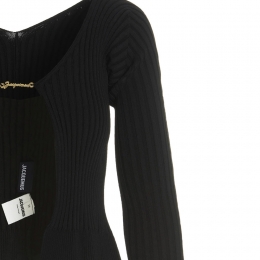 ◆당일◆24FW 라 마이유 프랄루 골드 로고 골지 가디건 블랙 223KN500 2190 990