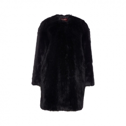 ◆당일◆25FW 에로스 EROS 퍼 라운드넥 코트 펄 블랙 2526456012 003