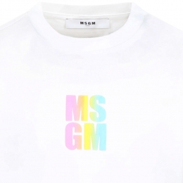 ◆키즈◆여성 그라데이션 로고 프린팅 티셔츠 화이트 S5MSJGTH218 001