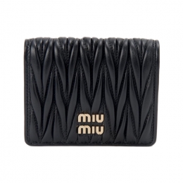 ◆당일◆26SS 금장 로고 마틀라세 코인포켓 반지갑 블랙 5MV204 AFPP F0002