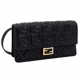 ◆당일◆25FW FF 로고 바게트 체인 월렛 숄더&크로스백 블랙 8M0498 AAJD F0KUR