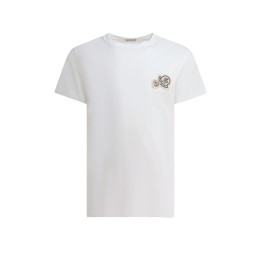 ◆당일◆26SS 더블 로고 패치 티셔츠 화이트 8C000 68 8390Y 001