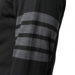 ◆당일◆25FW 4바 클래식 크루넥 메리노 울 니트 블랙 MKA002B 00014 001