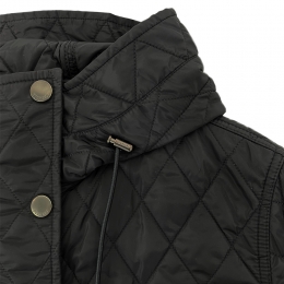 ◆당일◆25FW 힐게이트 HILLGATE 퀄팅 후드 드로우스트링 코트 블랙 8110325