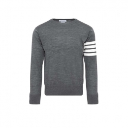 ◆당일◆26SS 사선완장 클래식 크루넥 풀오버 니트 메드그레이 MKA002A Y1014 038