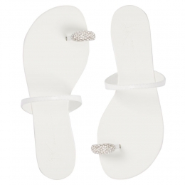 ◆당일◆24SS 링 스트랩 플랫 샌들 화이트 I700000 074