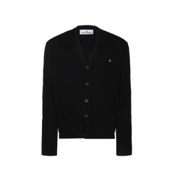 ◆당일◆25FW ORB 로고 자수 알렉스 ALEX 가디건 블랙 27010014 Y0021 N401