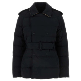 ◆당일◆24FW 로고 패치 더블 브레스트 벨티드 패딩자켓 블랙 8097862