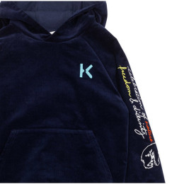 ◆키즈◆22FW 키즈 로고 자수 슬로건 후드티 네이비 K25692 868