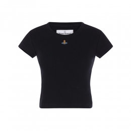 26SS ORB 자수 로고 베이비 페루 티셔츠 블랙 1G010019 J009C N401