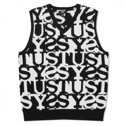 ◆당일◆23FW 로고 패턴 니트 조끼 아이보리 117192 IVORY