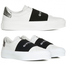 ◆당일◆24SS 여성 4G 시티 밴딩 실버탭 스니커즈 화이트/블랙 BE0029E1N1 122