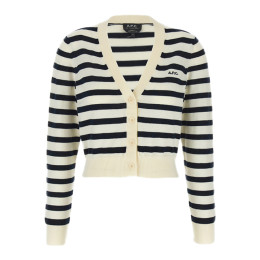 ◆당일◆25FW 가엘 GAELLE 로고 스트라이프 가디건 블랙화이트 COGDK F22312 TAI