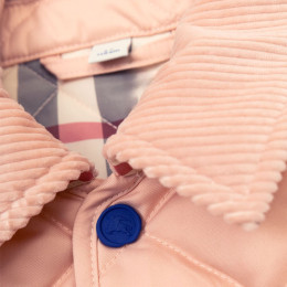 ◆키즈◆24FW 키즈 퀄팅 버튼 자켓 아프리콧핑크 8094935